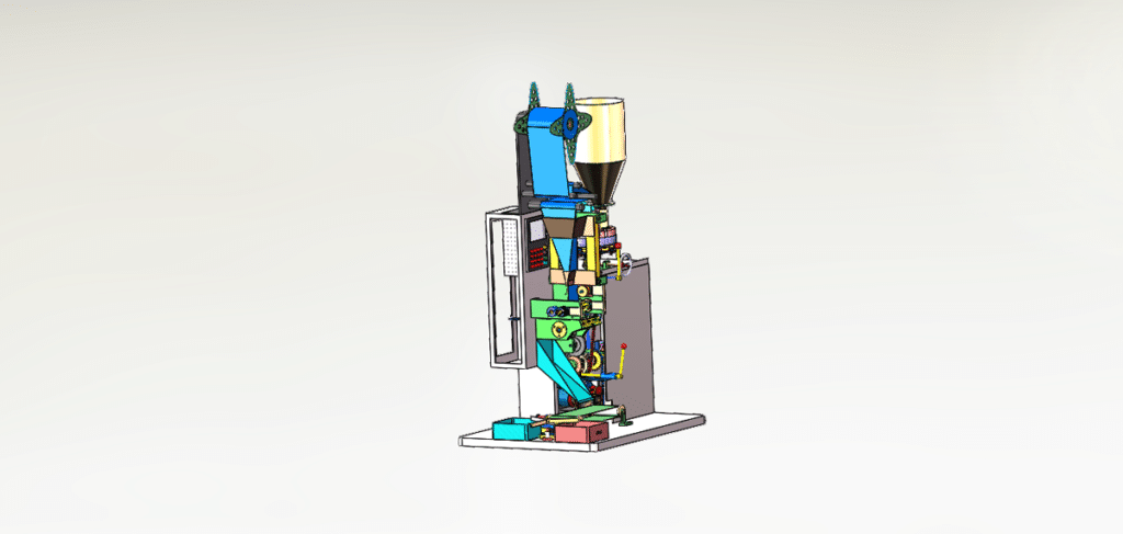 Fully Automatic Vertical Packaging Machine Drawing - MechStream