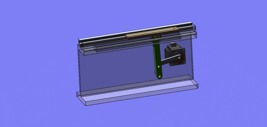 Linear Motion Mechanism Realized By Support Rod And Crank - MechStream