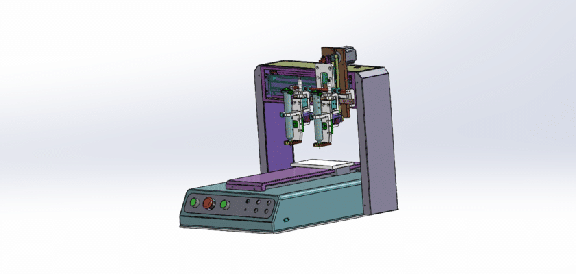 Three-Axis Glue Dispensing Machine Desktop Double-Head Type