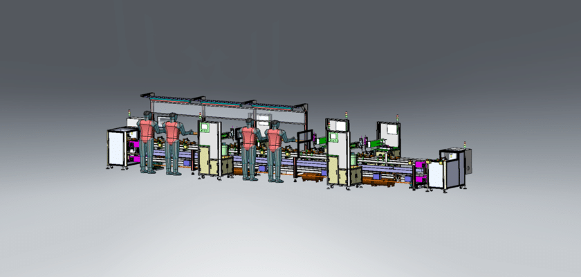 Semi-Automatic Assembly Line-Circuit Line Drawing