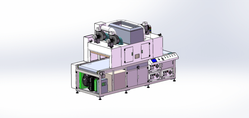 Three-Lamp UV Curing Machine Drawing
