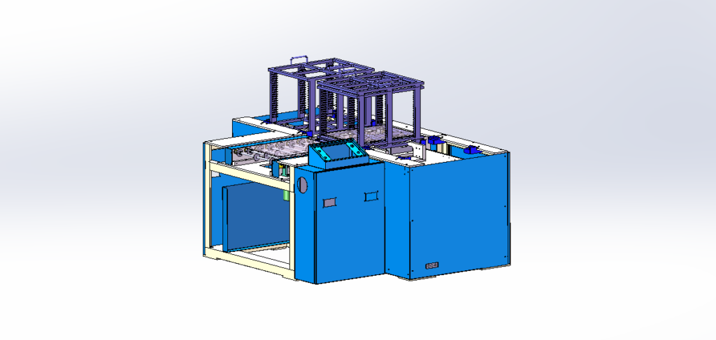Operator Loading Drawing Machine Three-Station Unloading Machine Drawing - MechStream