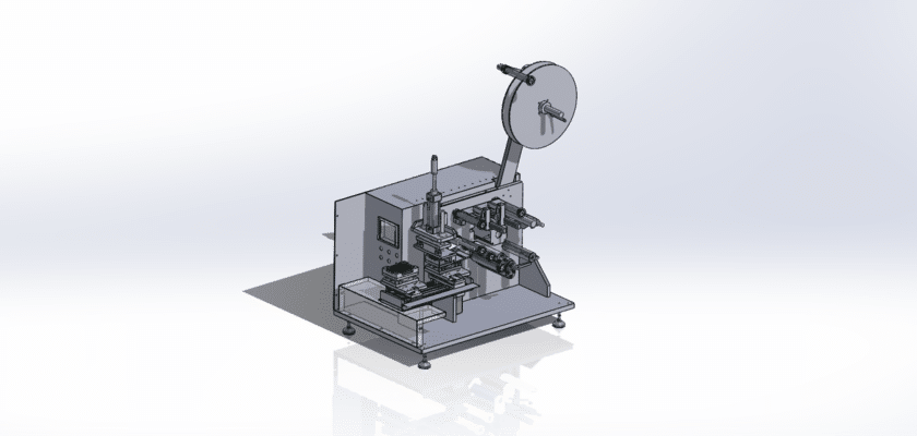 Adjustable Position Label Attaching Machine