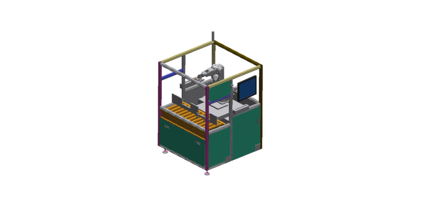 Automatic Label Attaching Machine For Assembly Line Printing And Attaching