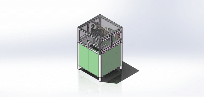 Automatic Label Attaching Machine With Fixed Mold Stripping Module