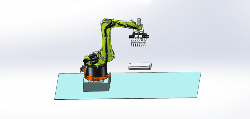 Packing Robot Transports Fertilizer