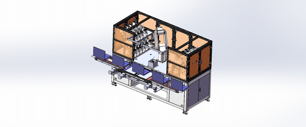 Robot Label Attaching Machine