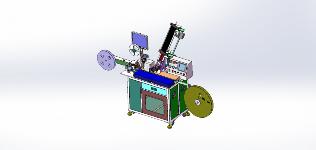 Material Testing Machine Drawing With Label SMD Tape Test Packaging Machine Drawing - MechStream