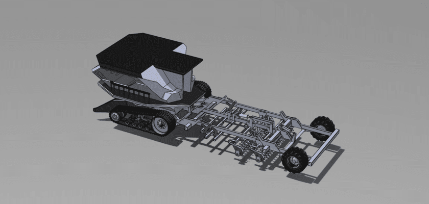 Large Agricultural Plowing Machine