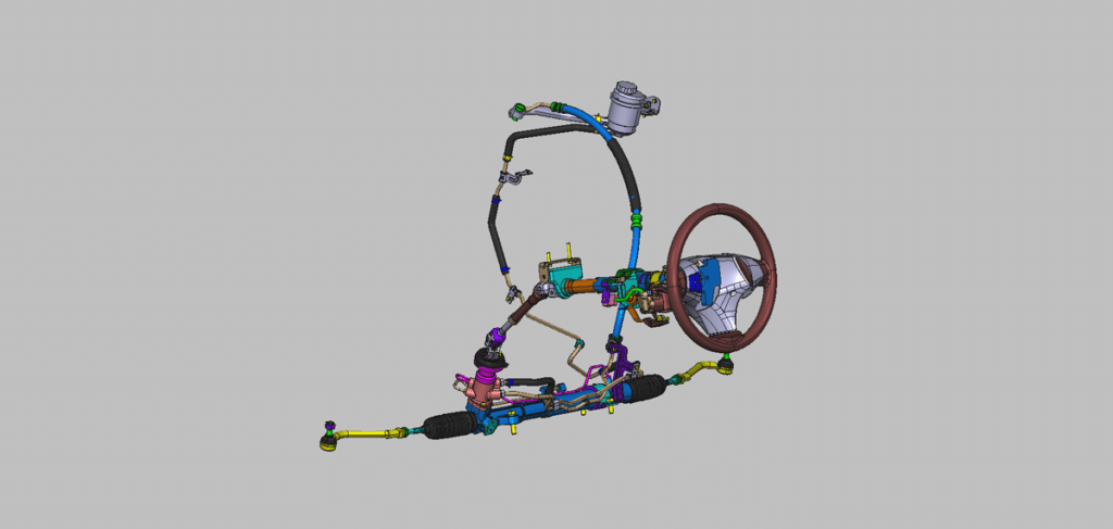 Automobile Steering System Assembly – Precise Drawing Download - MechStream