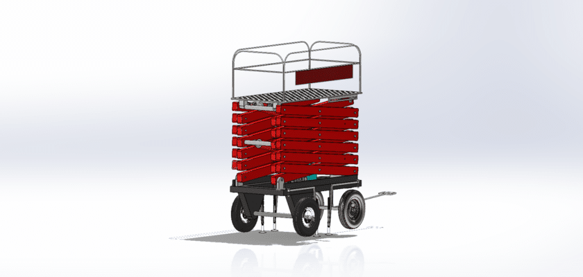 Four-Wheel Mobile Hydraulic Lift Platform