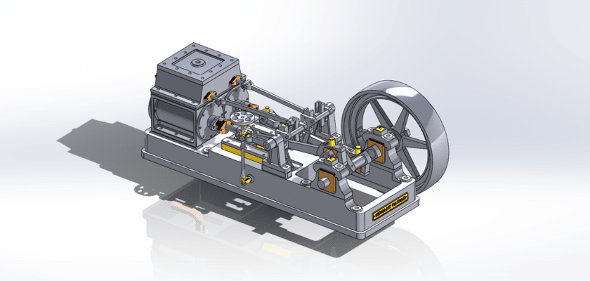 2-Cylinder Horizontal Steam Engine