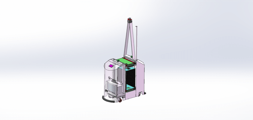AGV Car With Detailed Chassis Structure