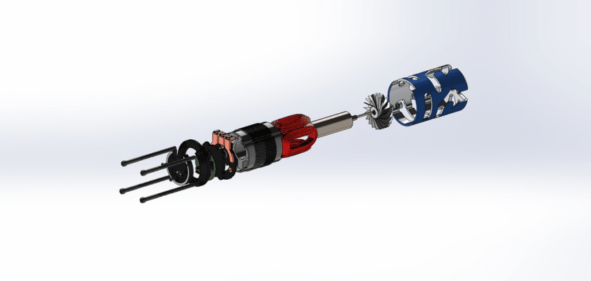 Brushless Motor Model with Built-In Cooling Fan