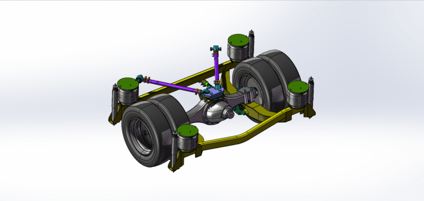 Engine Rear Passenger Car Rear Suspension Model