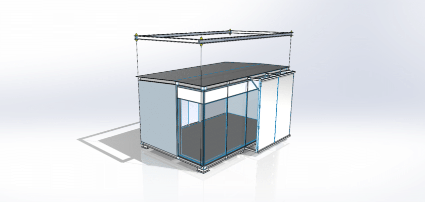 Glass Container Mobile House