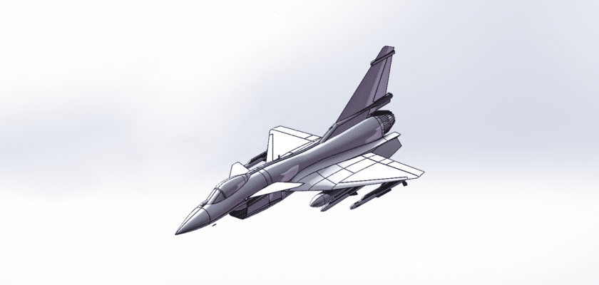J10B Fighter Outline Model