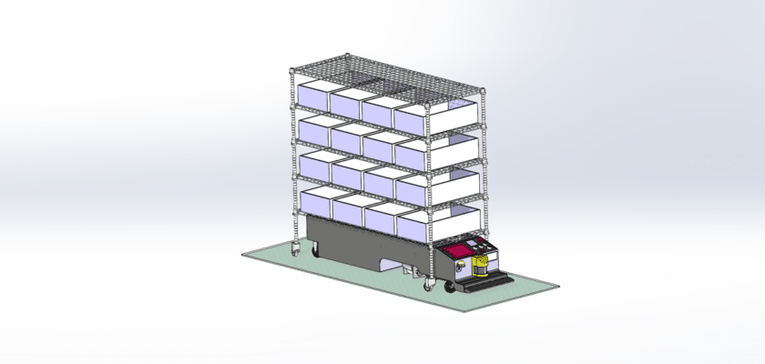 Lurking AGV Batching Rack AGV Transport Trolley