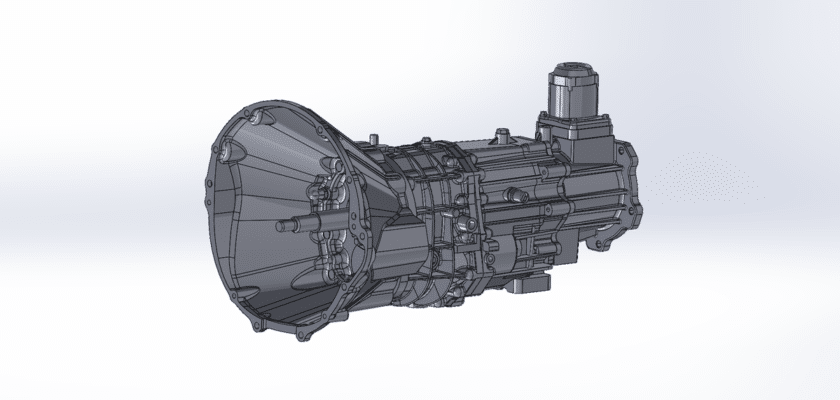 Pajero JC538T6 Gearbox And Clutch 3D Model