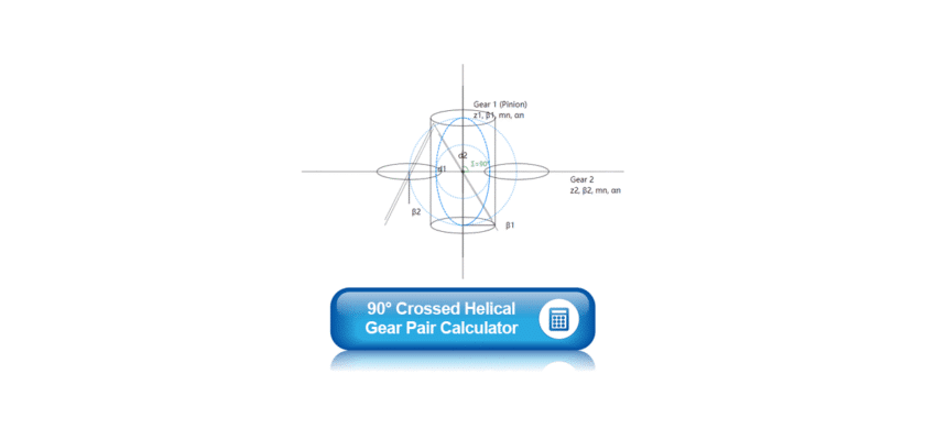 90° Crossed Helical Gear Pair Calculator
