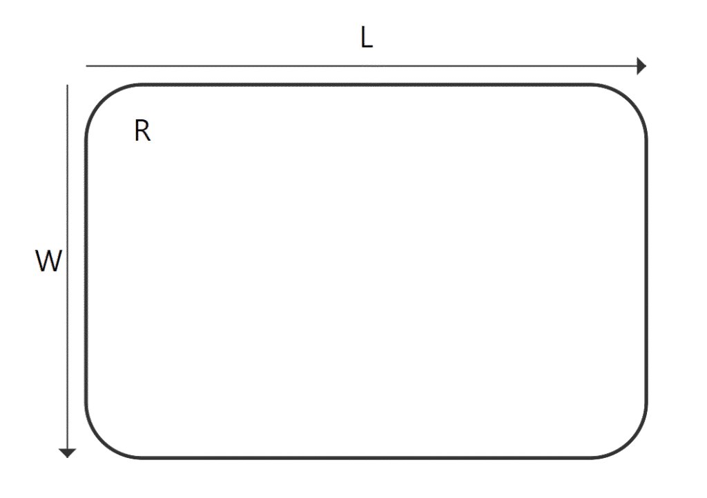 Rounded Corner Perimeter Calculator