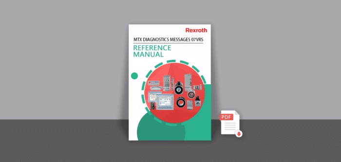 Rexroth IndraMotion MTX Diagnostics Messages 07VRS Reference Manual ...