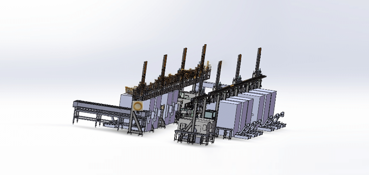 Advanced Brake Disc Auto Processing Line Drawing - MechStream