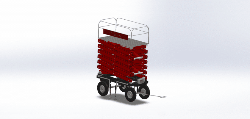 Four-Wheel Mobile Hydraulic Lift Platform