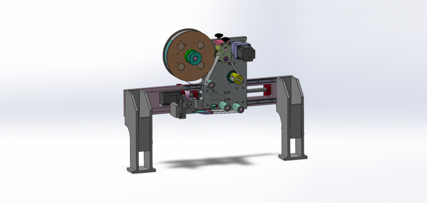 Paper Tearing And Labeling Machine Structure