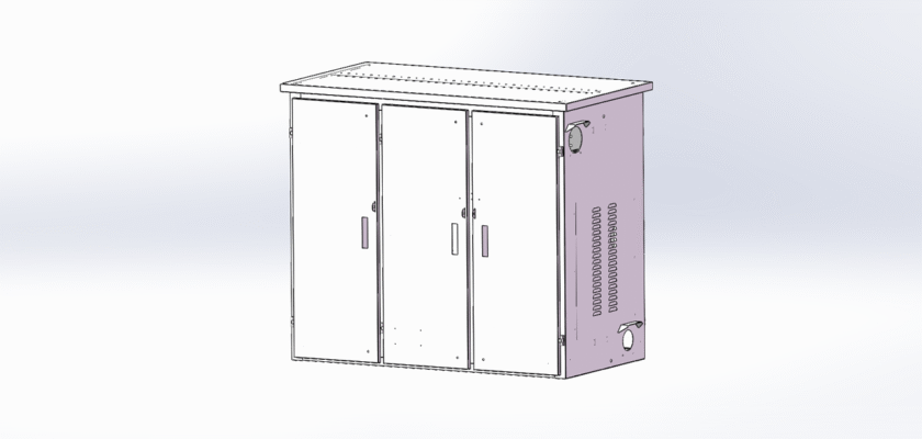 Dessin 3D de l'armoire JP