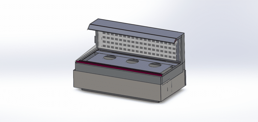 8D Double-Layer Open Cabinet
