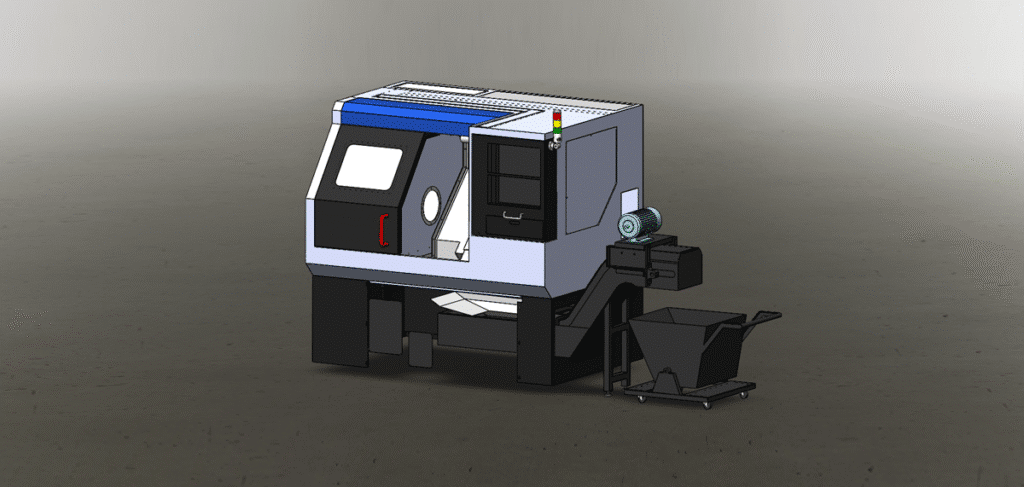 Grab Powerful CNC Machine Tool With Chip Conveyor Drawing Free Download ...