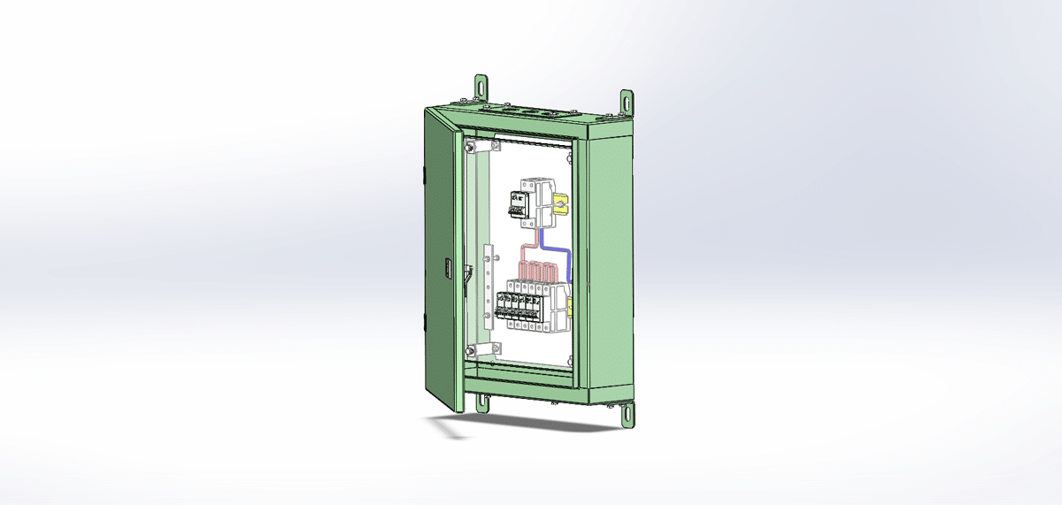 Load Box Drawing Pro Hang-Mounted Power Distribution Box Drawing Access - MechStream