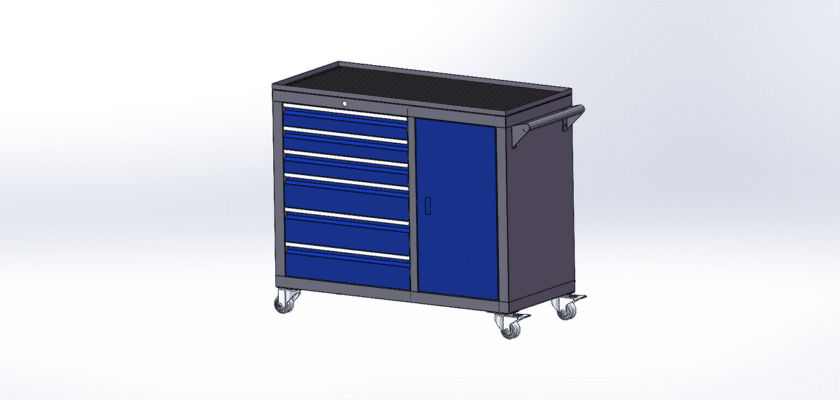 Tool Cart (Five Drawers, One Door)