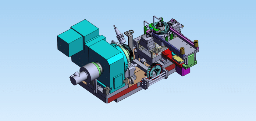 Equipment Drawing Of Hydraulic Clamp For Output Drive Gear