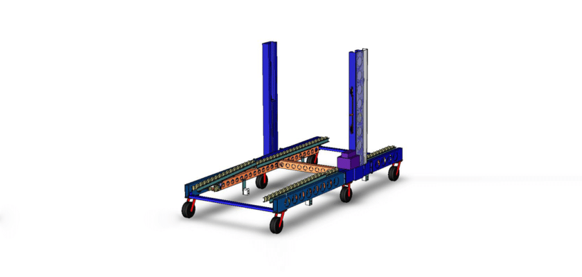 Mecanismo de elevação de carro com elevador hidráulico