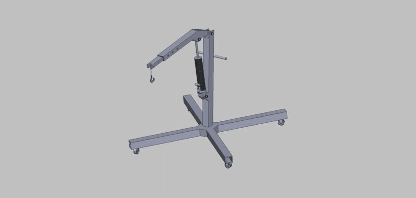 Simple Workshop Hydraulic Crane