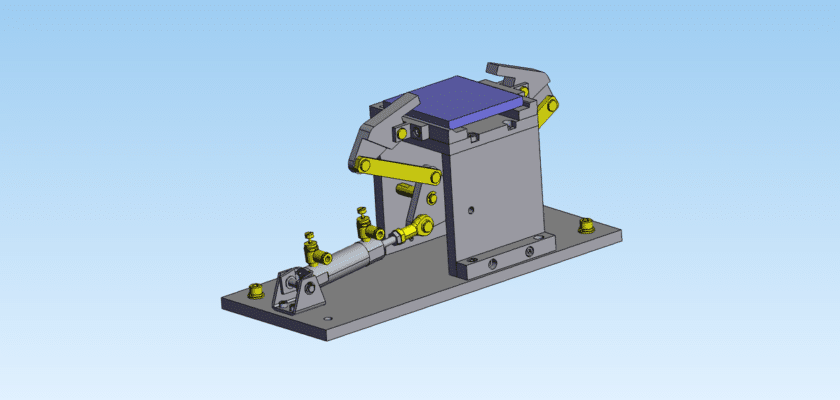 Workpiece Clamping Mechanism At Two Locations Simultaneously
