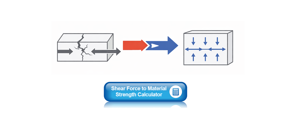 Shear Force to Material Strength Calculator